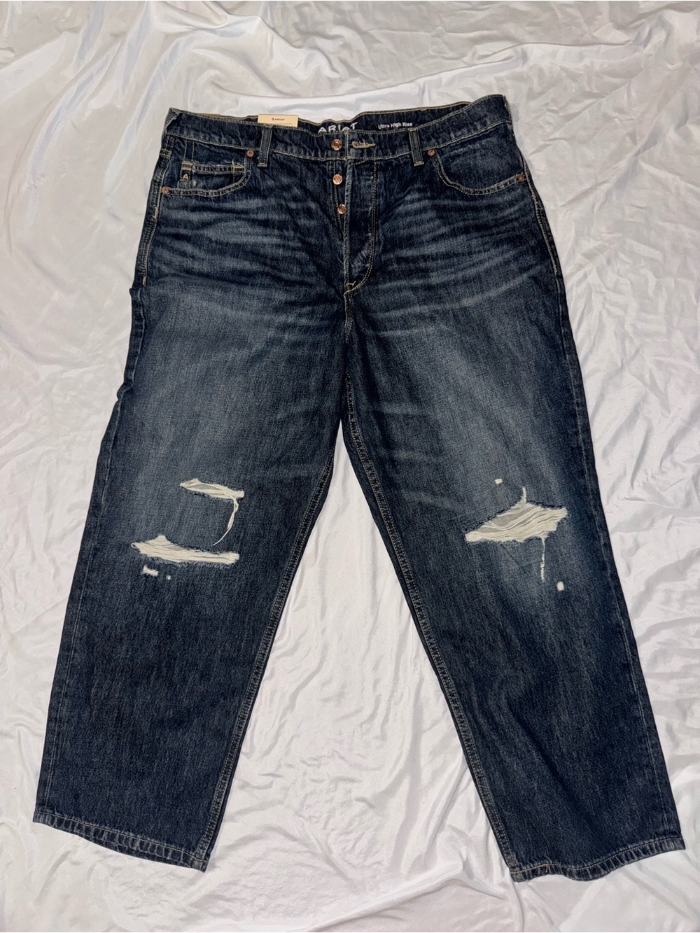 Ariat Women’s Dark Blue Distressed Denim Jeans